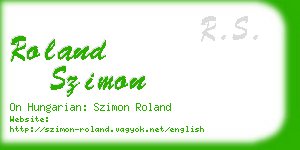 roland szimon business card